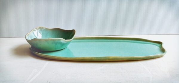 Cloud bowl and organic platter combo - Mermaid